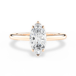 Brianna Marquise Cut Lab Grown Diamond 18Kt Rose Gold Engagement Ring