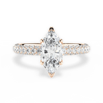 Kylie Marquise Cut Lab Grown Diamond 18Kt Rose Gold Engagement Ring