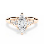 Cecilia Marquise Cut Lab Grown Diamond 18Kt Rose Gold Engagement Ring