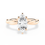 Bianca Marquise Cut Lab Grown Diamond 18Kt Rose Gold Engagement Ring