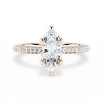 Kristen Marquise Cut Lab Grown Diamond 18Kt Rose Gold Engagement Ring