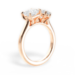 Lorraine Oval Cut Lab Grown Diamond 18Kt Rose Gold Engagement Ring - View 2
