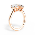 Leticia Oval Cut Lab Grown Diamond 18Kt Rose Gold Engagement Ring - View 4
