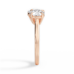 Lana Oval Cut Lab Grown Diamond 18Kt Rose Gold Engagement Ring - View 3