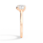 Alice Oval Cut Lab Grown Diamond 18Kt Rose Gold Engagement Ring - View 2