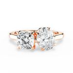 Lila Oval Cut Lab Grown Diamond 18Kt Rose Gold Engagement Ring