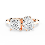 Lorraine Oval Cut Lab Grown Diamond 18Kt Rose Gold Engagement Ring