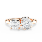 Leticia Oval Cut Lab Grown Diamond 18Kt Rose Gold Engagement Ring