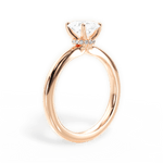 Cara Oval Cut Lab Grown Diamond 18Kt Rose Gold Engagement Ring - View 4