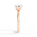 Cara Oval Cut Lab Grown Diamond 18Kt Rose Gold Engagement Ring - View 3