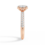 Kylie Oval Cut Lab Grown Diamond 18Kt Rose Gold Engagement Ring - View 2