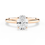 Cara Oval Cut Lab Grown Diamond 18Kt Rose Gold Engagement Ring