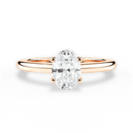 Brianna Oval Cut Lab Grown Diamond 18Kt Rose Gold Engagement Ring