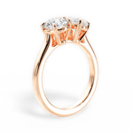 Lana Pear Cut Lab Grown Diamond 18Kt Rose Gold Engagement Ring - View 4