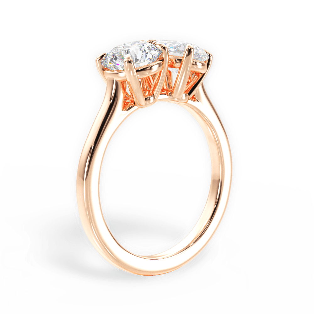 Lana Pear Cut Lab Grown Diamond 18Kt Rose Gold Engagement Ring - View 4
