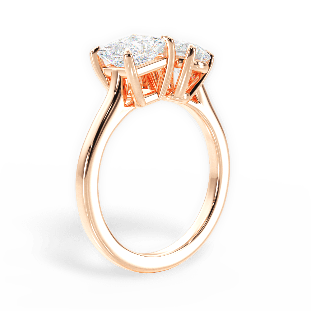 Lorraine Pear Cut Lab Grown Diamond 18Kt Rose Gold Engagement Ring - View 2
