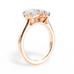 Leticia Pear Cut Lab Grown Diamond 18Kt Rose Gold Engagement Ring - View 3