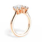 Lila Pear Cut Lab Grown Diamond 18Kt Rose Gold Engagement Ring - View 4