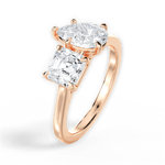 Leticia Pear Cut Lab Grown Diamond 18Kt Rose Gold Engagement Ring - View 2