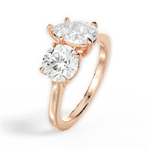 Lana Pear Cut Lab Grown Diamond 18Kt Rose Gold Engagement Ring - View 2