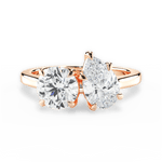 Lana Pear Cut Lab Grown Diamond 18Kt Rose Gold Engagement Ring