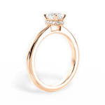 Brianna Pear Cut Lab Grown Diamond 18Kt Rose Gold Engagement Ring - View 3