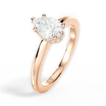 Brianna Pear Cut Lab Grown Diamond 18Kt Rose Gold Engagement Ring - View 4