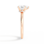 Cara Pear Cut Lab Grown Diamond 18Kt Rose Gold Engagement Ring - View 3