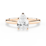 Cara Pear Cut Lab Grown Diamond 18Kt Rose Gold Engagement Ring