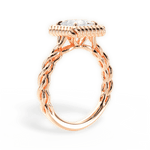 Belinda Princess Cut Lab Grown Diamond 18Kt Rose Gold Engagement Ring - View 2