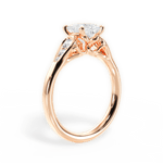 Cecilia Princess Cut Lab Grown Diamond 18Kt Rose Gold Engagement Ring - View 2