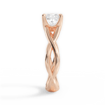 Aubrey Princess Cut Lab Grown Diamond 18Kt Rose Gold Engagement Ring - View 2