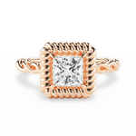 Belinda Princess Cut Lab Grown Diamond 18Kt Rose Gold Engagement Ring