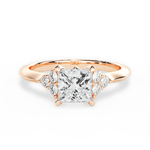 Celeste Princess Cut Lab Grown Diamond 18Kt Rose Gold Engagement Ring