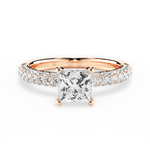 Kylie Princess Cut Lab Grown Diamond 18Kt Rose Gold Engagement Ring