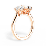 Lana Radiant Cut Lab Grown Diamond 18Kt Rose Gold Engagement Ring - View 4