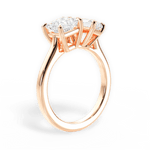 Lorraine Radiant Cut Lab Grown Diamond 18Kt Rose Gold Engagement Ring - View 4