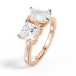Lorraine Radiant Cut Lab Grown Diamond 18Kt Rose Gold Engagement Ring - View 3