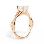 Aubrey Radiant Cut Lab Grown Diamond 18Kt Rose Gold Engagement Ring - View 2