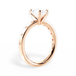 Carla Radiant Cut Lab Grown Diamond 18Kt Rose Gold Engagement Ring - View 2