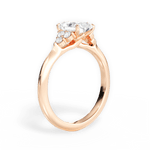 Celeste Radiant Cut Lab Grown Diamond 18Kt Rose Gold Engagement Ring - View 3