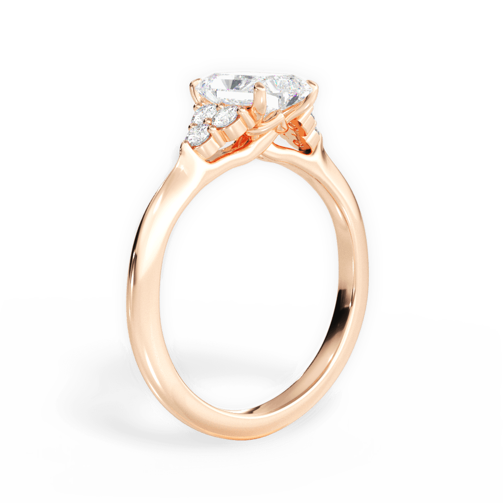 Celeste Radiant Cut Lab Grown Diamond 18Kt Rose Gold Engagement Ring - View 3