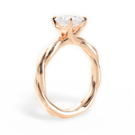 Bianca Radiant Cut Lab Grown Diamond 18Kt Rose Gold Engagement Ring - View 2