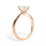Cara Radiant Cut Lab Grown Diamond 18Kt Rose Gold Engagement Ring - View 2