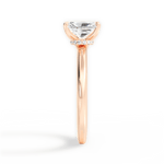 Cara Radiant Cut Lab Grown Diamond 18Kt Rose Gold Engagement Ring - View 3