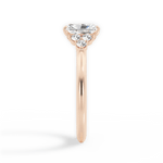 Celeste Radiant Cut Lab Grown Diamond 18Kt Rose Gold Engagement Ring - View 4