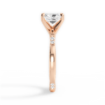 Bonnie Radiant Cut Lab Grown Diamond 18Kt Rose Gold Engagement Ring - View 3