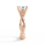 Aubrey Radiant Cut Lab Grown Diamond 18Kt Rose Gold Engagement Ring - View 3