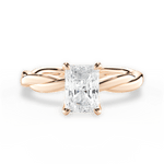 Bianca Radiant Cut Lab Grown Diamond 18Kt Rose Gold Engagement Ring