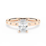 Carla Radiant Cut Lab Grown Diamond 18Kt Rose Gold Engagement Ring